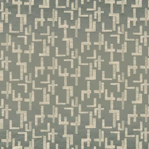 blue geometric cotton fabric from Casamance