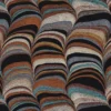 brown contemporary embroideried fabric from Casamance