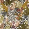 green botanical cotton fabric from Casamance
