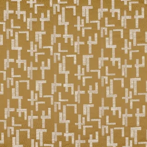 yellow geometric cotton fabric from Casamance