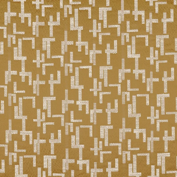 yellow geometric cotton fabric from Casamance