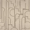 neutral geometric jacquard fabric from Casamance
