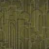 green geometric jacquard fabric from Casamance