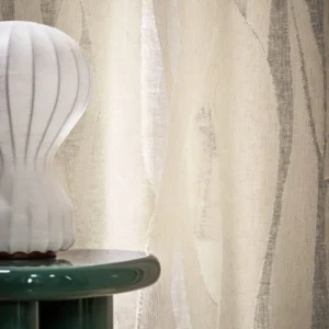 neutral misc curtain with side table and lamps
