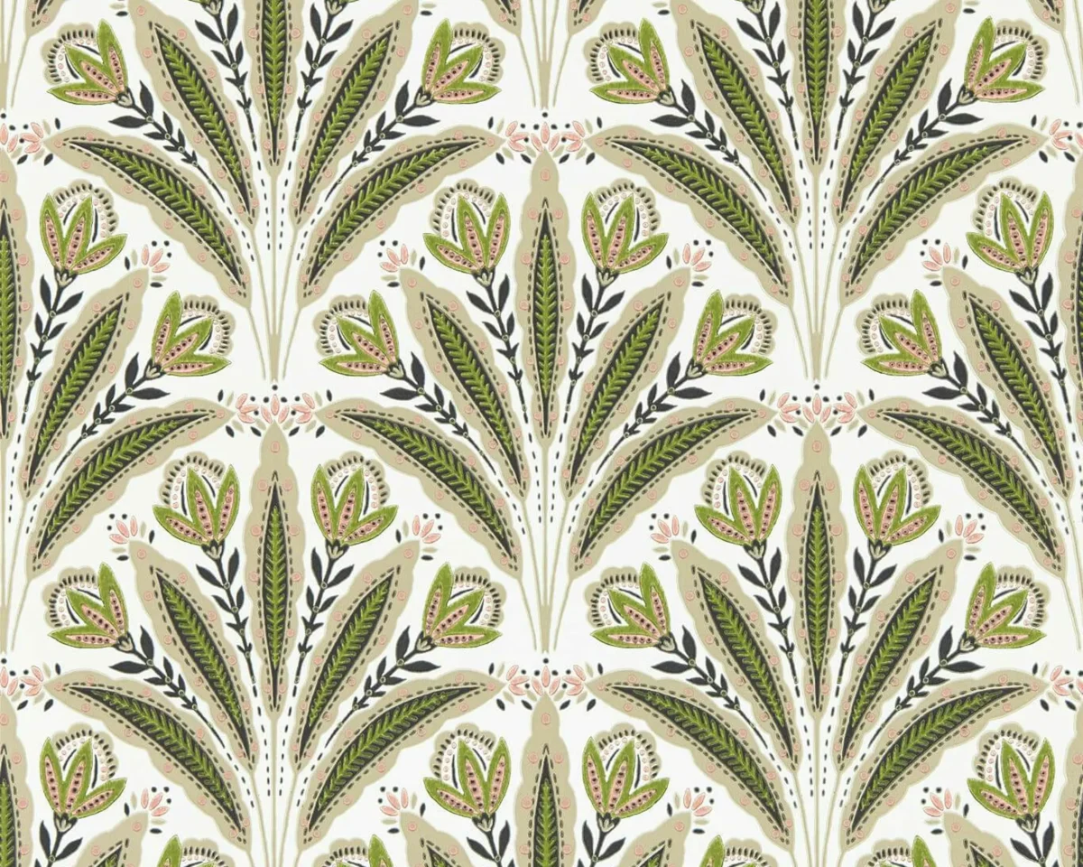 Attingham Wallpaper - Sage / Blush from