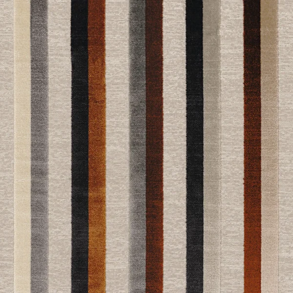 brown striped woven fabric from Casamance