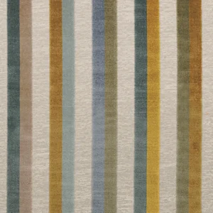 multicolour striped woven fabric from Casamance