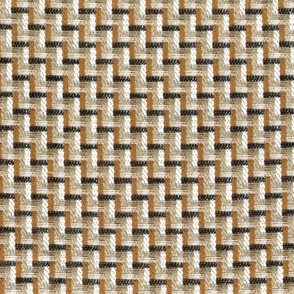brown geometric woven fabric from Casamance