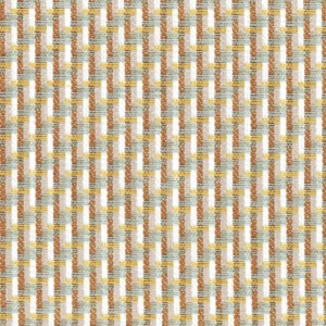 blue geometric woven fabric from Casamance