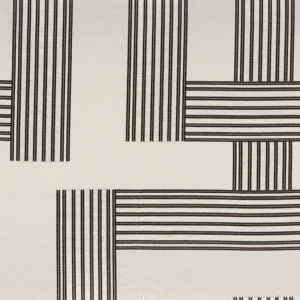 white geometric jacquard fabric from Casamance