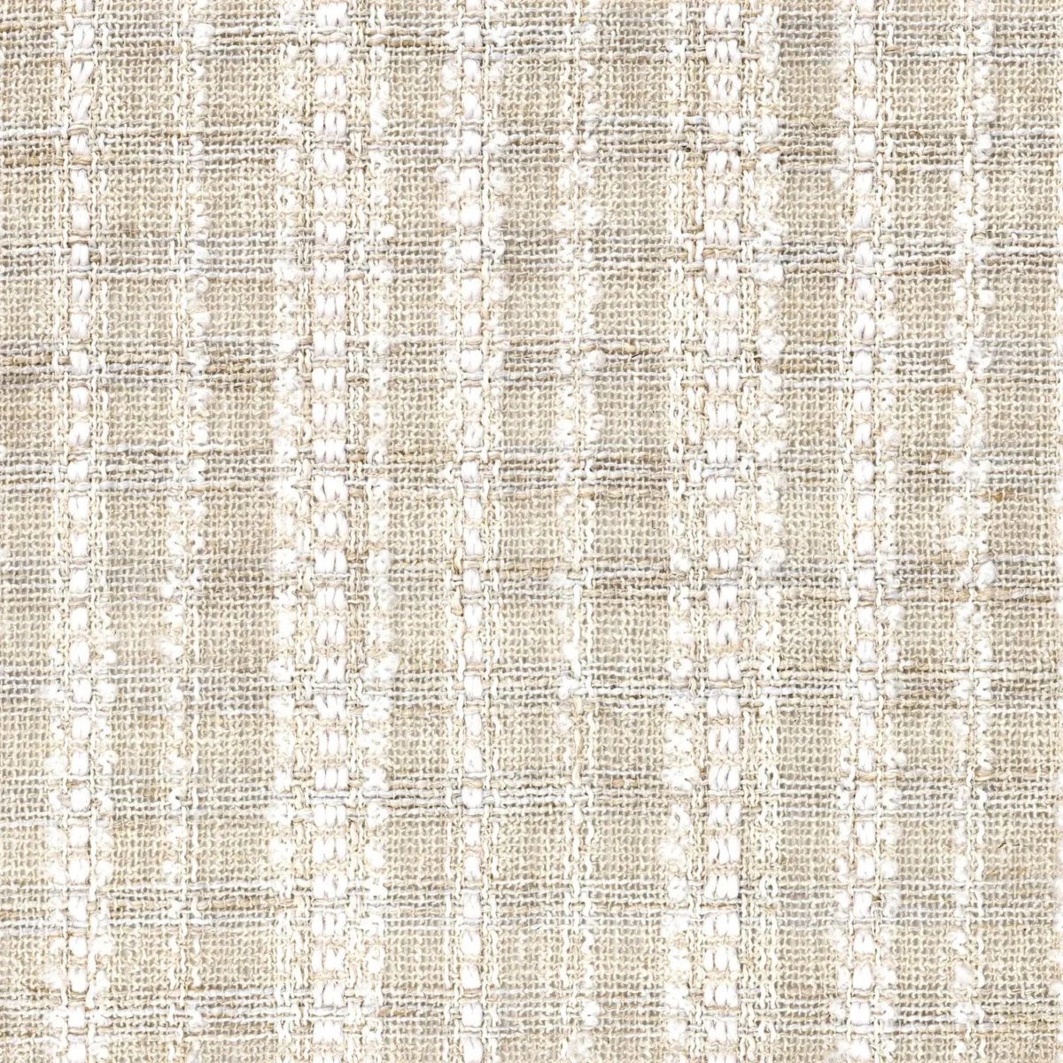 Dessau Fabric - Ivoire by neutral striped voile-sheer fabric from Casamance