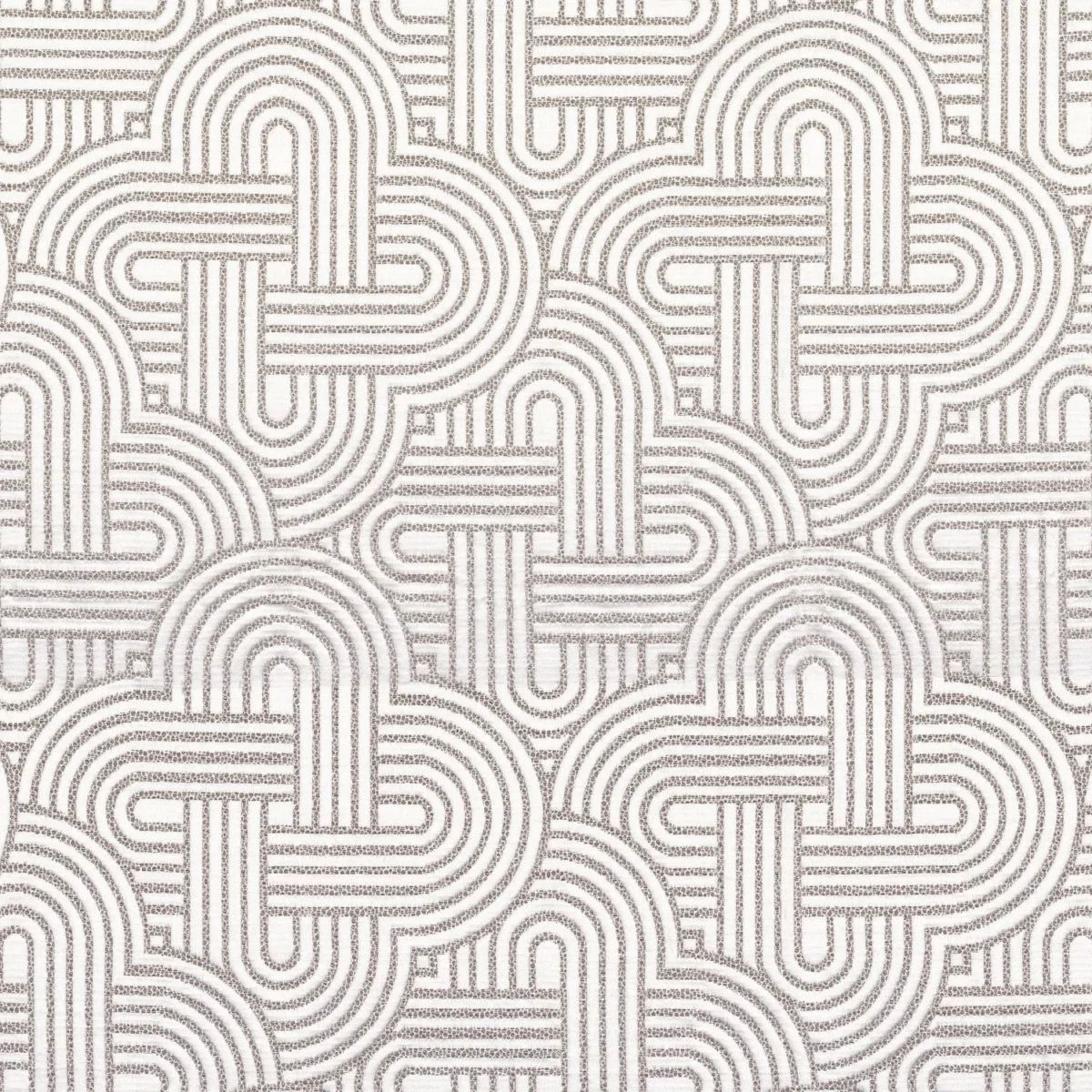 Mollino Fabric - Blanc Petale by black-grey geometric jacquard fabric from Casamance