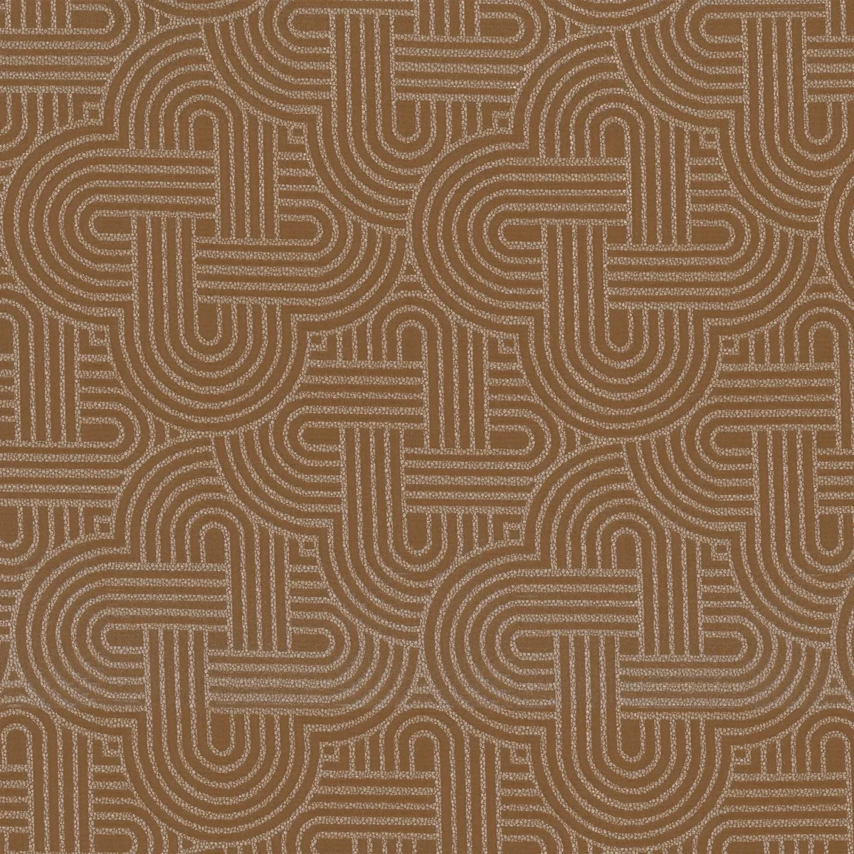 Mollino Fabric - Mordore by brown geometric jacquard fabric from Casamance