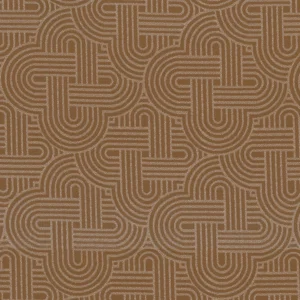 brown geometric jacquard fabric from Casamance