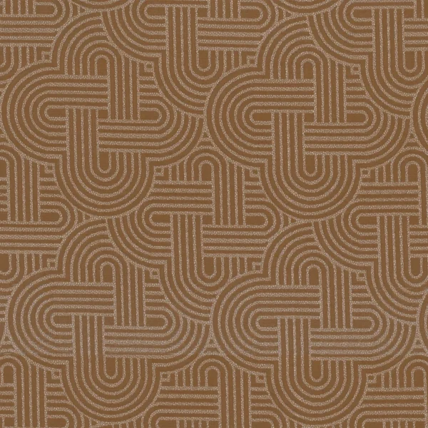 brown geometric jacquard fabric from Casamance