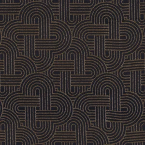black-grey geometric jacquard fabric from Casamance