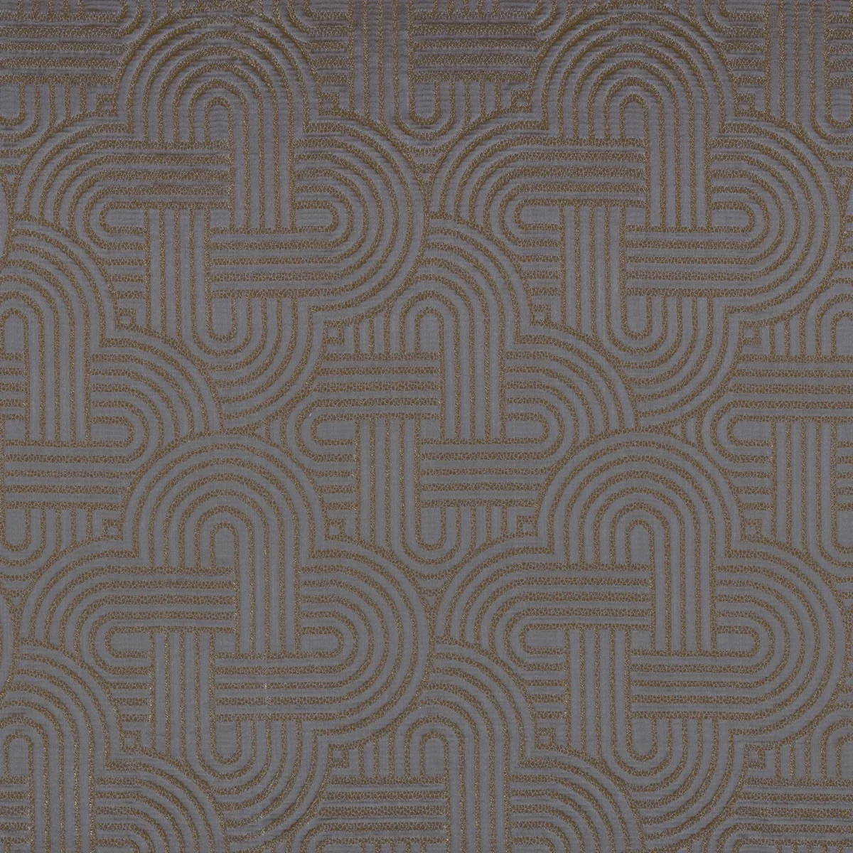 Mollino Fabric - Bleu Riviere by blue geometric jacquard fabric from Casamance