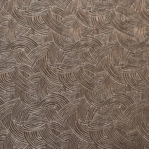 brown geometric jacquard fabric from Casamance