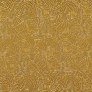 yellow geometric jacquard fabric from Casamance