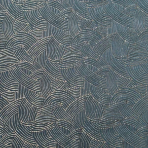 blue geometric jacquard fabric from Casamance
