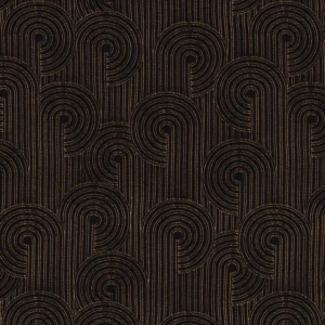 black-grey geometric jacquard fabric from Casamance