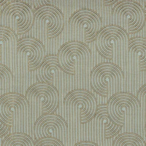 blue geometric jacquard fabric from Casamance