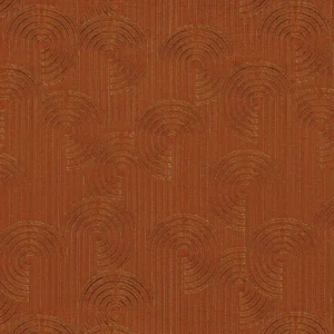 orange geometric jacquard fabric from Casamance