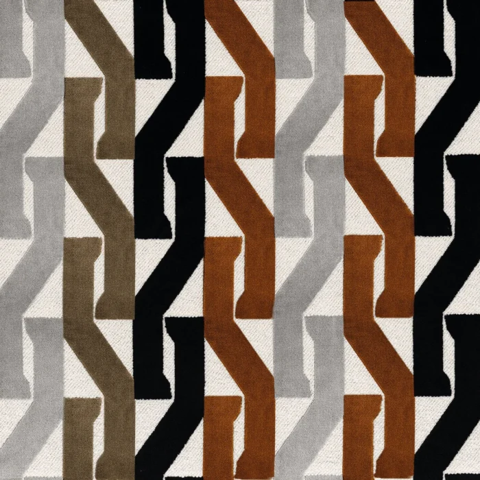 Monogramme Fabric - Roux / Noir De Lune swatch