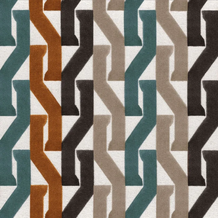 Monogramme Fabric - Celadon / Mordore swatch