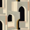 black-grey geometric velvet-chenille fabric from Casamance