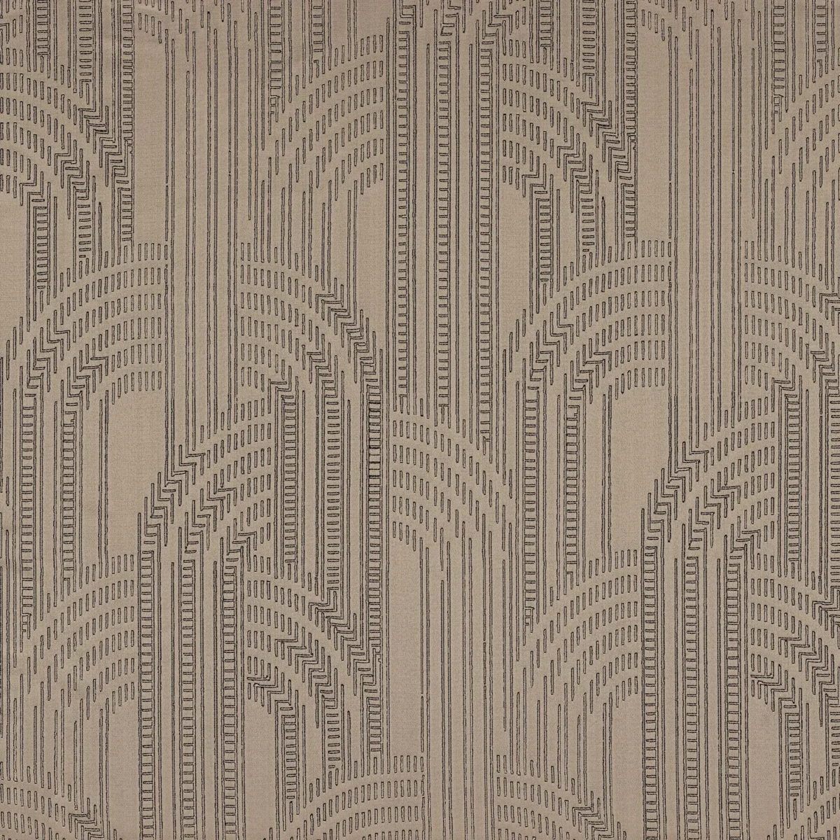 brown geometric jacquard fabric from Casamance