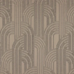 brown geometric jacquard fabric from Casamance