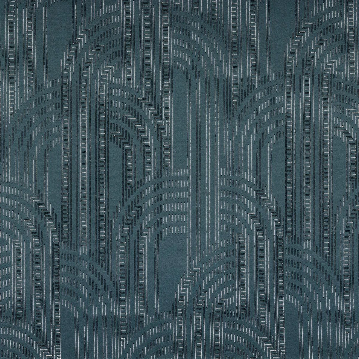 blue geometric jacquard fabric from Casamance