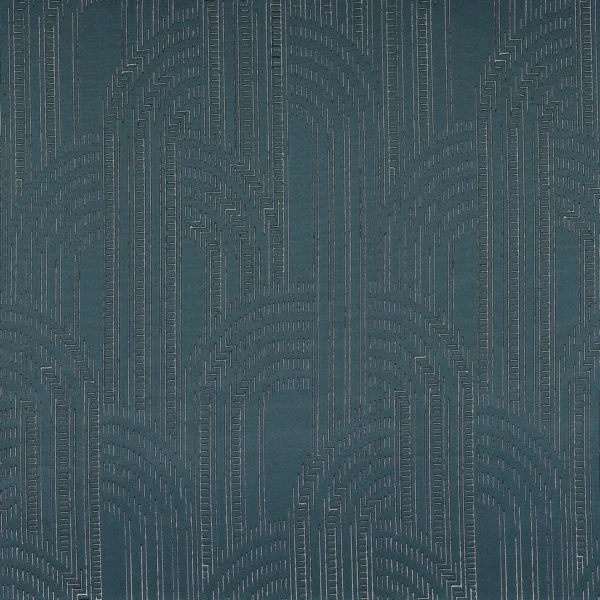 blue geometric jacquard fabric from Casamance