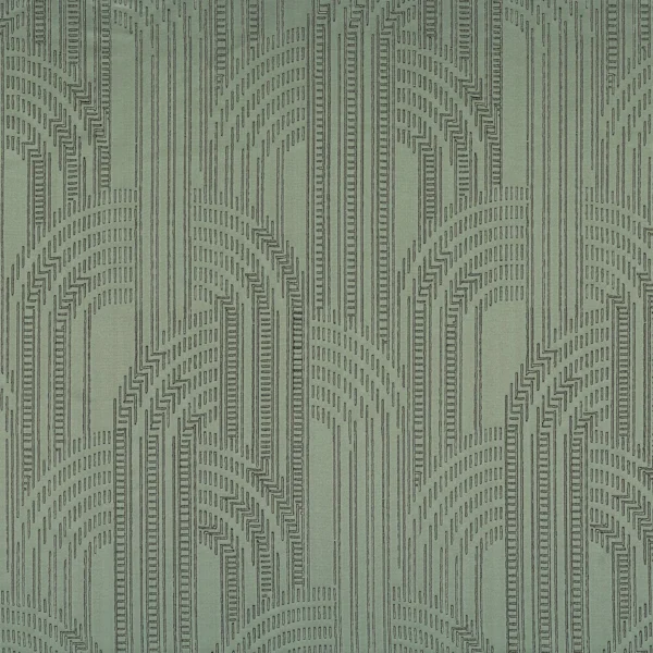 Prodige Fabric - Amande by blue geometric jacquard fabric from Casamance