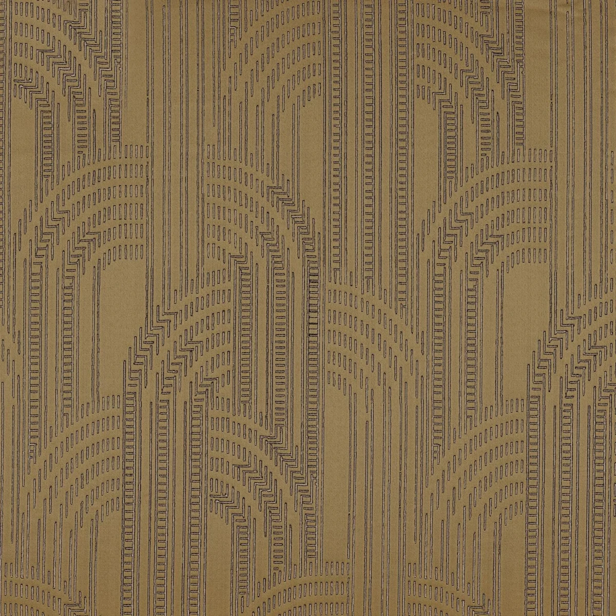 brown geometric jacquard fabric from Casamance