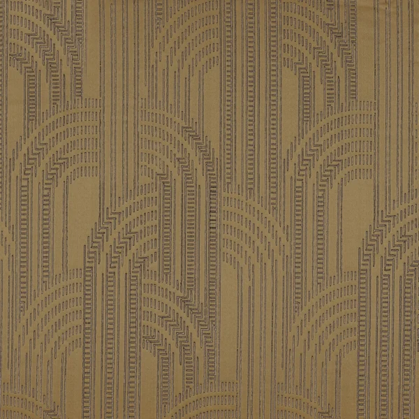 brown geometric jacquard fabric from Casamance