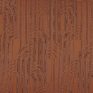 orange geometric jacquard fabric from Casamance