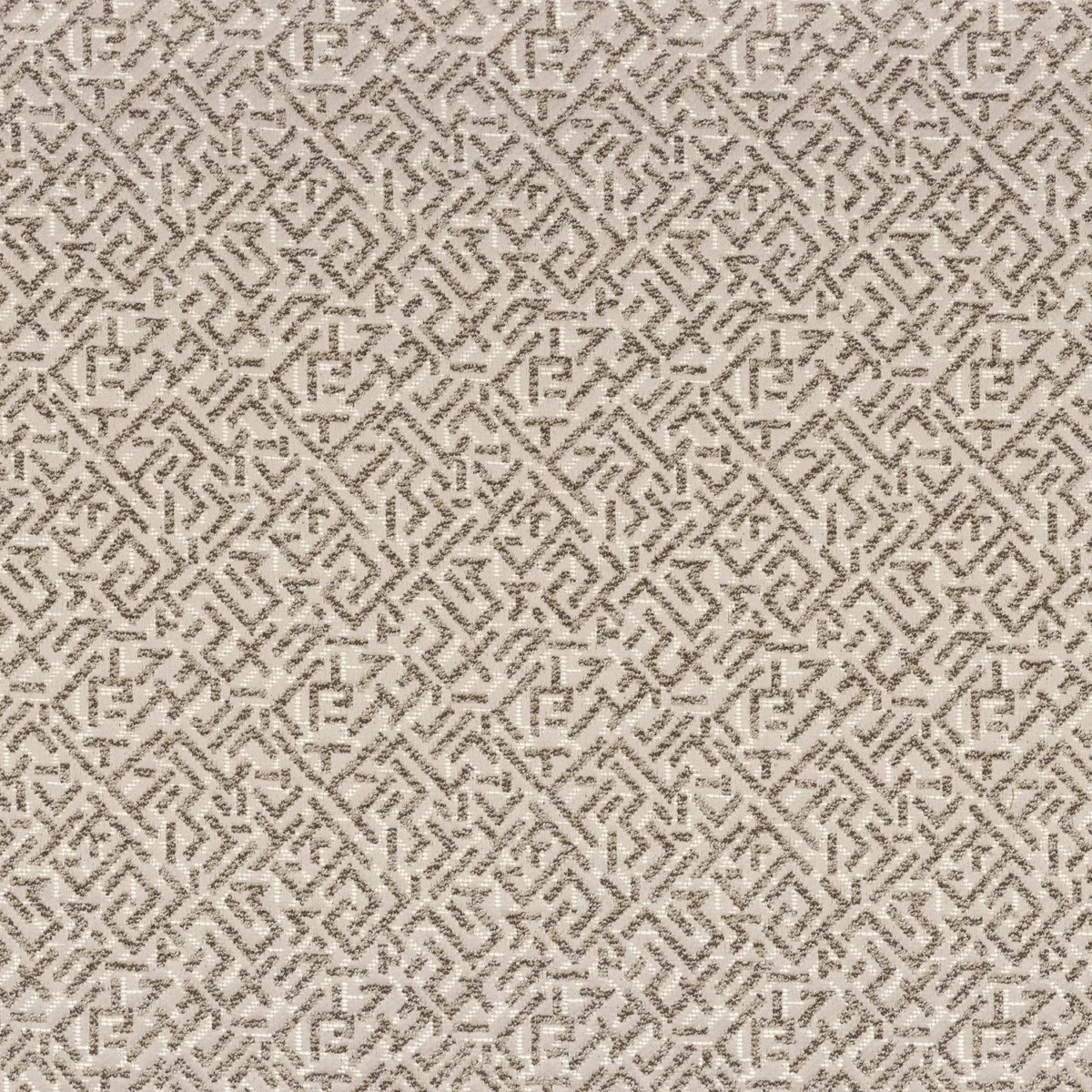 brown geometric jacquard fabric from Casamance