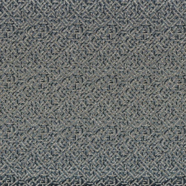 black-grey geometric jacquard fabric from Casamance