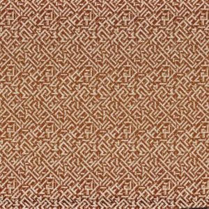 orange geometric jacquard fabric from Casamance