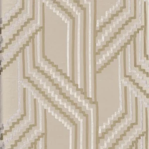neutral geometric jacquard fabric from Casamance