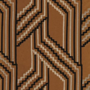 orange geometric jacquard fabric from Casamance