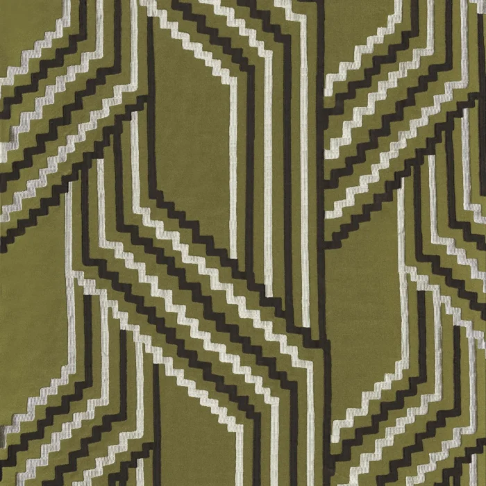 Porte Des Lilas Fabric - Olive swatch