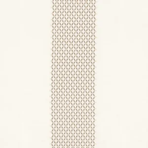 neutral striped embroideried fabric from Casamance