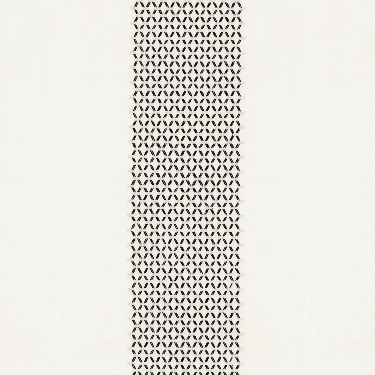 Jourdain Fabric - Ivoire / Noir De Lune by white striped embroideried fabric from Casamance