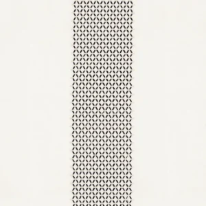 white striped embroideried fabric from Casamance