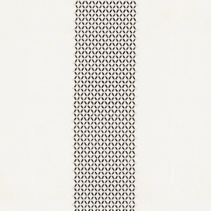 Jourdain Fabric - Ivoire / Noir De Lune swatch