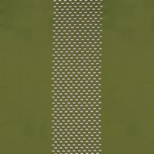 green striped embroideried fabric from Casamance