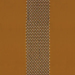 orange striped embroideried fabric from Casamance
